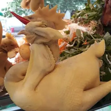 Hình ảnh Gà cúng - cháo - gỏi - lòng