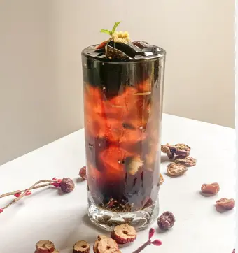 Hình ảnh Hồng trà hạt chia sương sáo