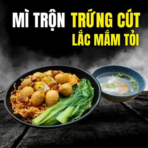 Hình ảnh Mì trộn Park trứng cút mắm tỏi