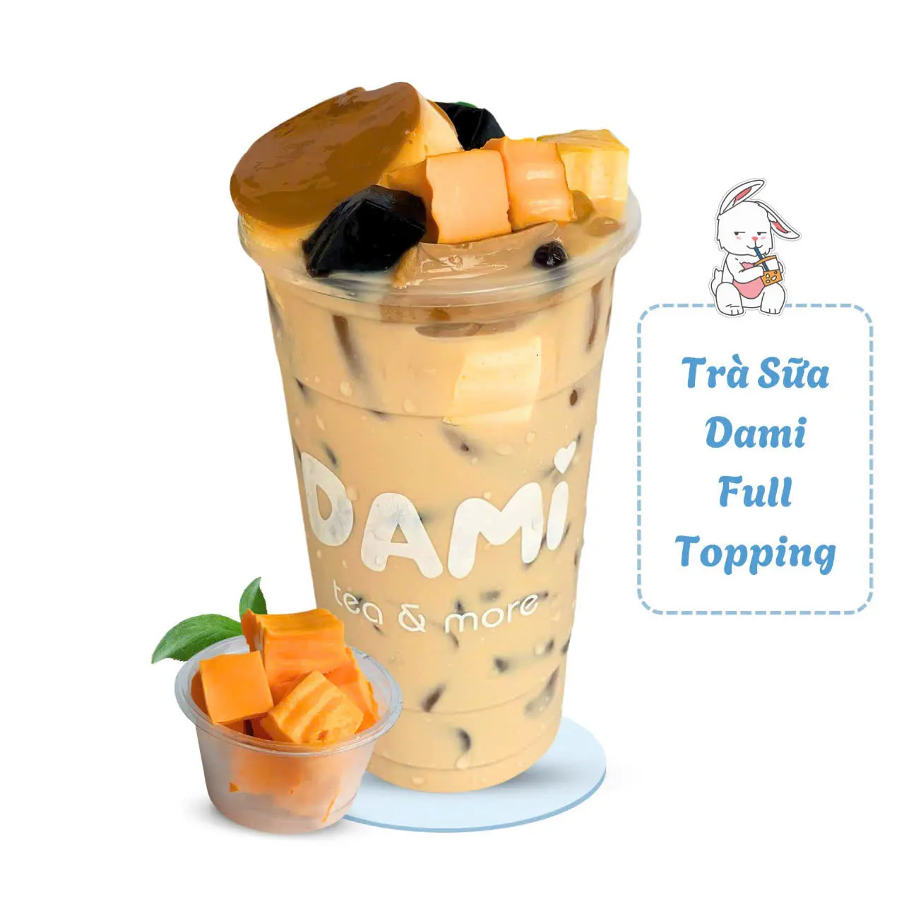 Hình ảnh Trà Sữa Béo Dami Full Topping