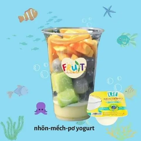 Hình ảnh Nhãn Mít Dưa Gang Dầm Sữa Chua