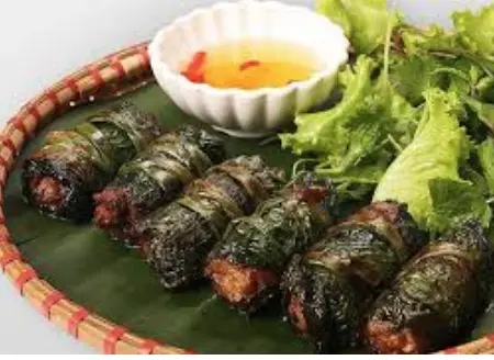 Hình ảnh Bò cuôn  lá lốt nướng - 1 cây