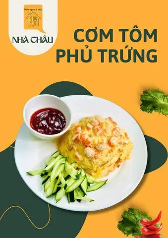 Hình ảnh Cơm tôm phủ trứng