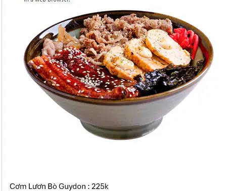 Hình ảnh Cơm lươn bò guydon