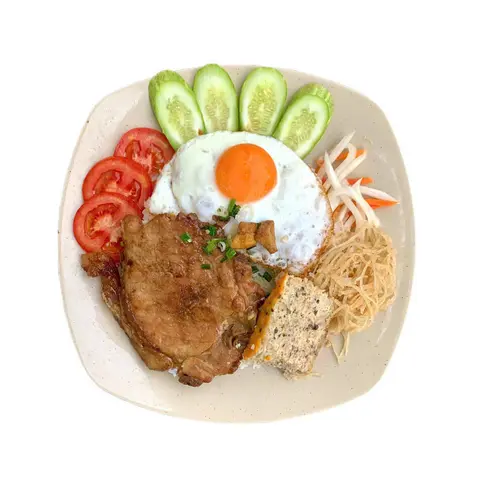 Hình ảnh Cơm sườn bì chả trứng