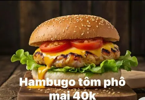 Hình ảnh Hamburger tôm phô mai