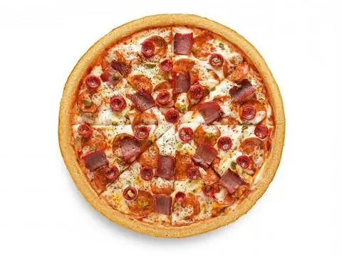Hình ảnh Pizza thịt xông khói xúc xích - 28cm