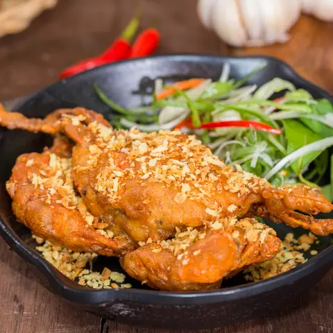 Hình ảnh Cua Lột Rang Tỏi