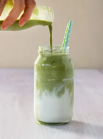 Hình ảnh Latte trà xanh cốt dừa - matcha coconut latte