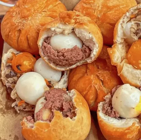Hình ảnh Bánh bao chiên nhân pate