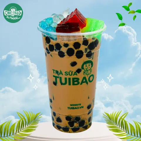 Hình ảnh Trà sữa full topping thạch hạt