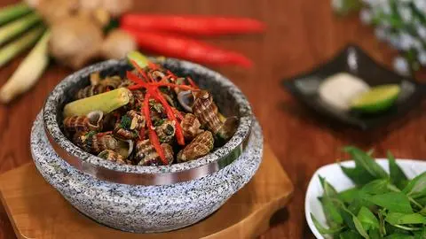 Hình ảnh Ốc len hấp sả
