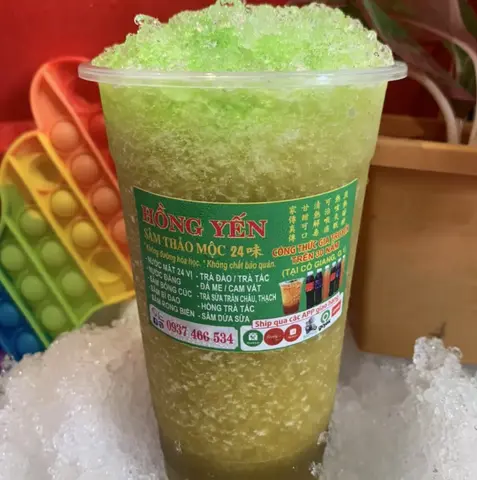 Hình ảnh Hồng trà táo đá xay - size 750ml