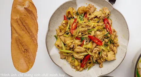 Hình ảnh Gà sả ớt bánh mì