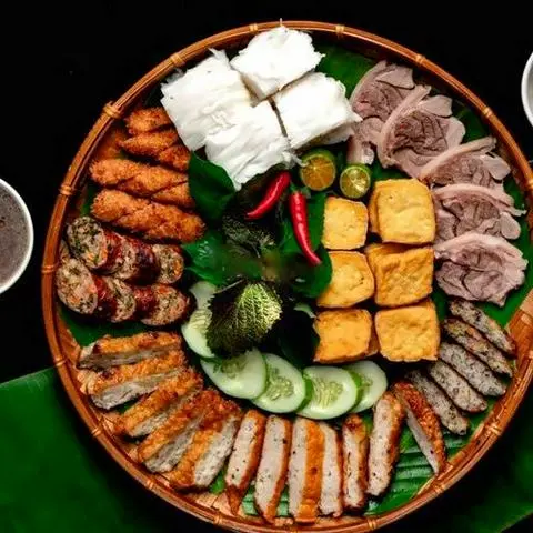 Hình ảnh Bún đậu - chả cốm - nem chua rán
