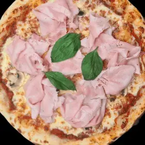 Hình ảnh Pizza thịt nguội và nấm - Ham & mushrooms sourdough pizza