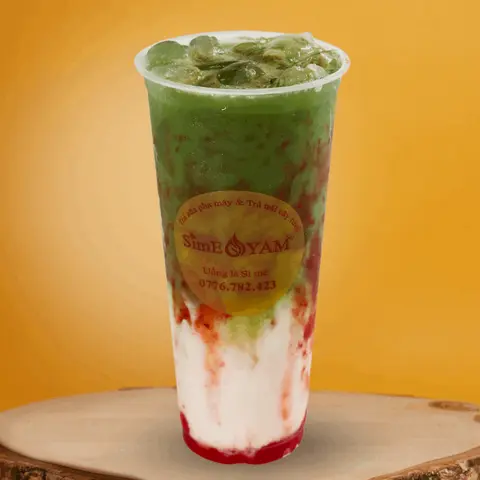 Hình ảnh Matcha latte dâu