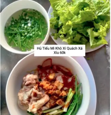 Hình ảnh Hủ tiếu mì khô xí quách xá xíu