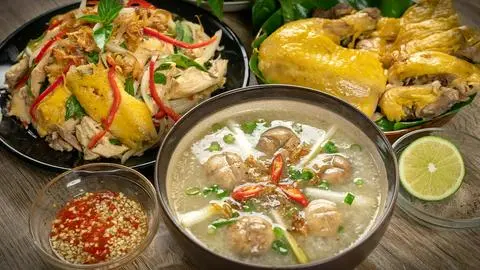 Hình ảnh Gỏi góc tư gà ta - cháo