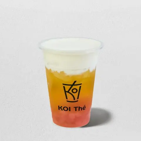 Hình ảnh Lục Trà Đào Hồng Macchiato - Size M