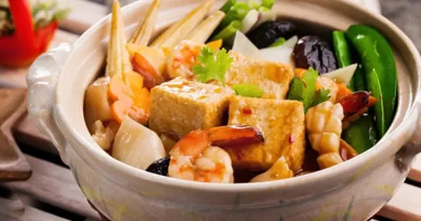Hình ảnh Đậu hủ hải sản tay cầm