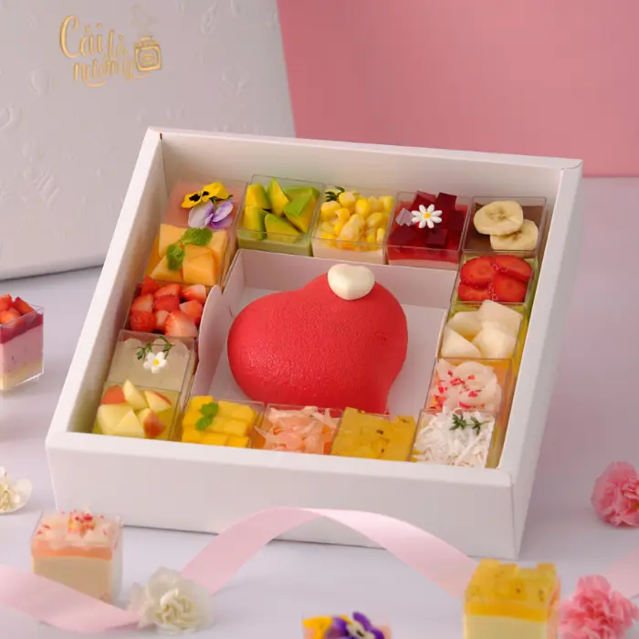 Hình ảnh Sweetbox love garden premium - set 16 & entremet cherry