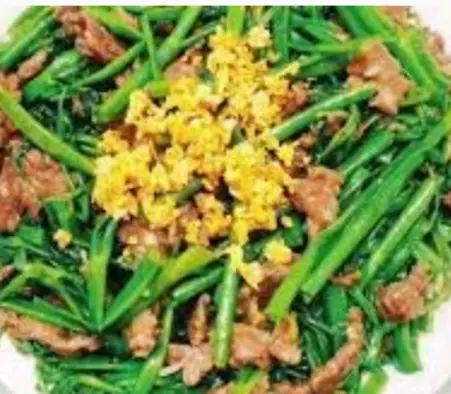 Hình ảnh Rau muống xào tỏi