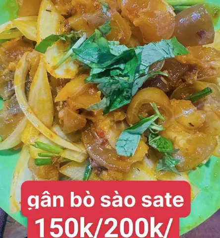 Hình ảnh Gân bò xào sa tế