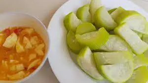 Hình ảnh Bầu luộc chấm trứng
