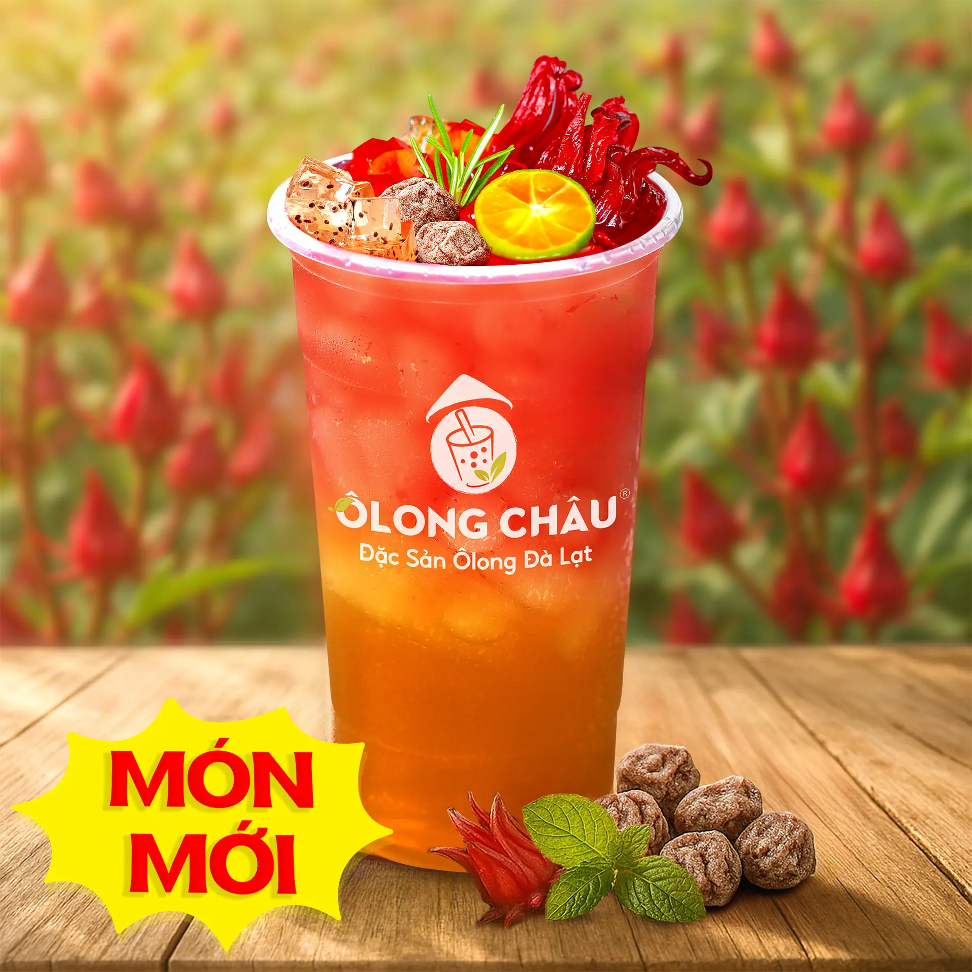 Hình ảnh Trà ô long atiso đỏ xí muội - Trà trái cây