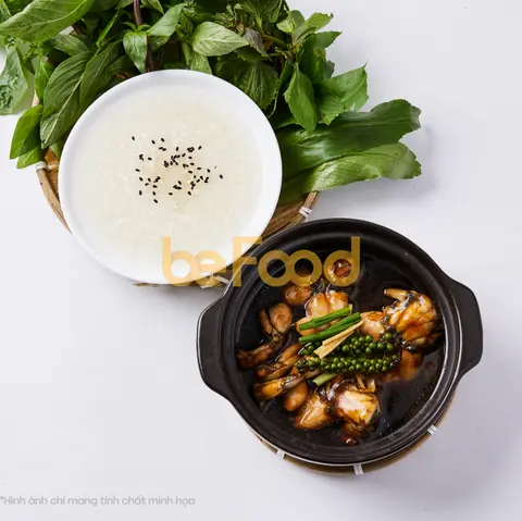 Hình ảnh Combo cháo ếch phần 2 con - rau luộc