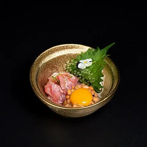 Hình ảnh Bụng cá ngừ - đậu nành lên men - tuna belly with fermented soy beans - ot06