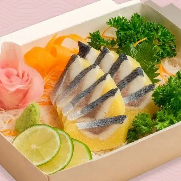 Hình ảnh KOMOCHI NISHIN SASHIMI _10 MIẾNG (Cá Trích Ép Trứng)