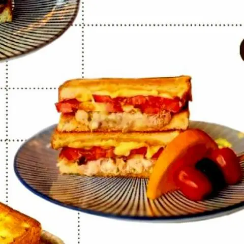 Hình ảnh Drink set - tuna melt sandwich