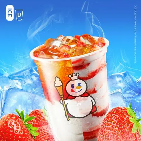 Hình ảnh Sữa Kem Lắc Dâu Tây.