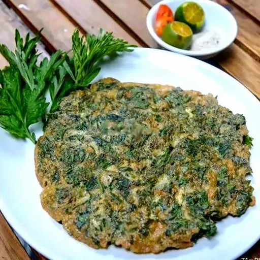 Hình ảnh Trứng gà chiên lá ngải