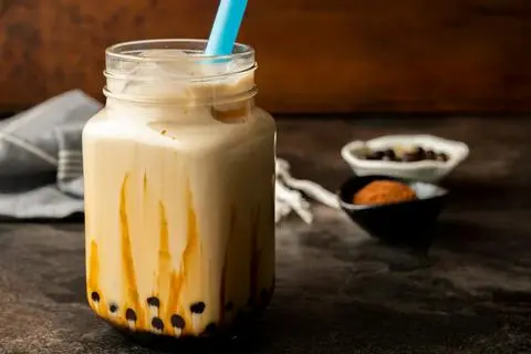 Hình ảnh Trà sữa trân châu vị đào