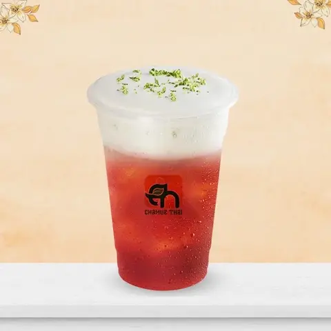 Hình ảnh Thái macchiato đỏ