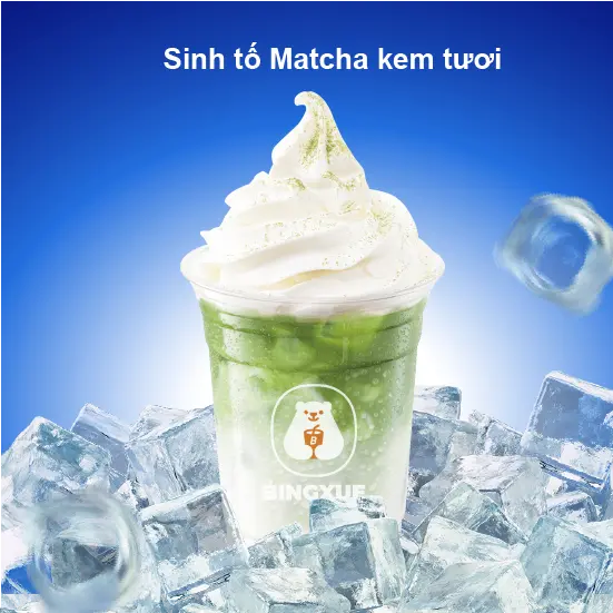 Hình ảnh Sinh tố matcha kem tươi