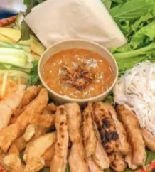 Hình ảnh Bún nem chua mix nem nướng lagi