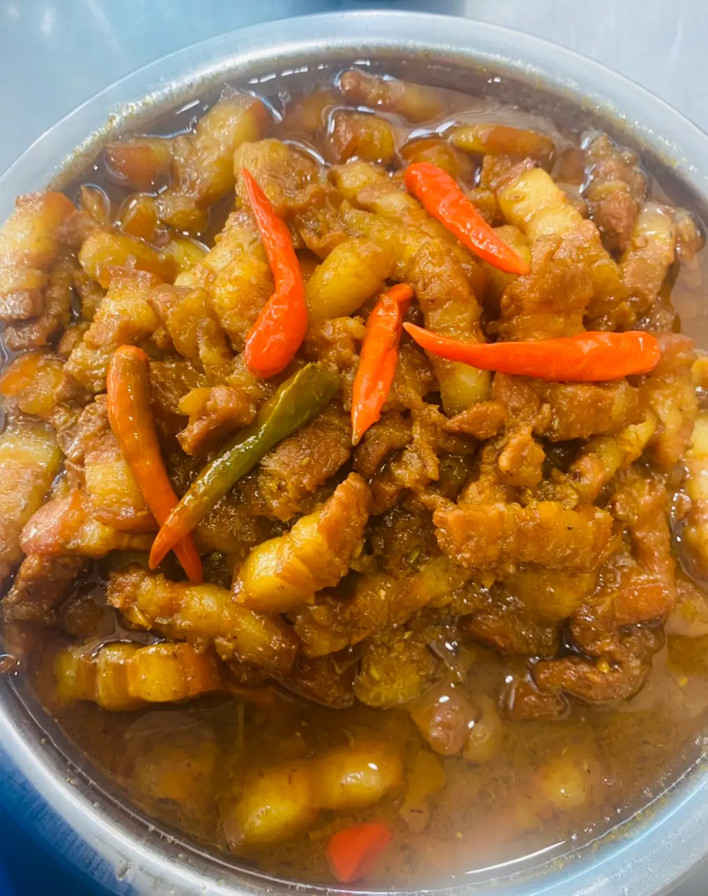 Hình ảnh Cơm ba rọi xào mắm ruốc