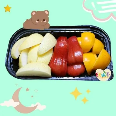 Hình ảnh Hộp: Lê  Táo  Mận - 500gr