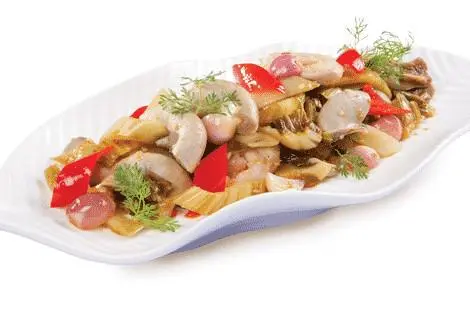 Hình ảnh Dồi trường xào cải chua