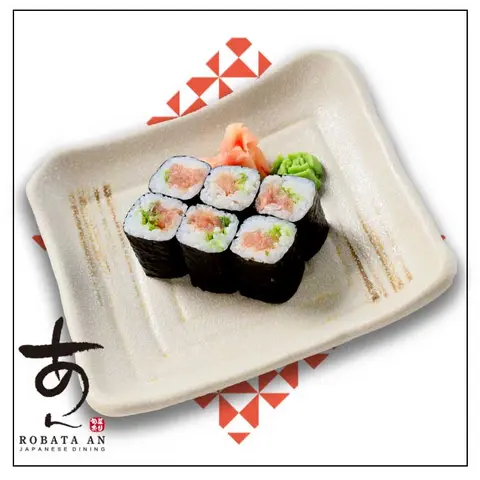 Hình ảnh Sushi rong biển cuộn cá ngừ trộn hành băm - Negi toro roll tuna roll with green onion