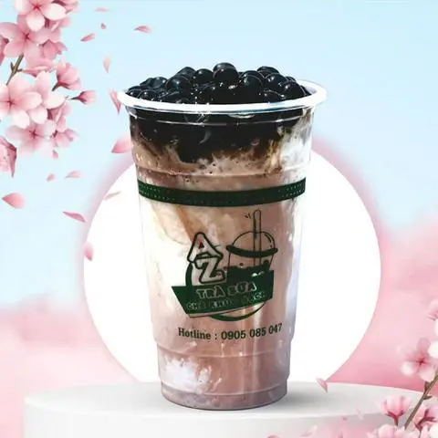 Hình ảnh Houjicha Latte trân châu đen - size L