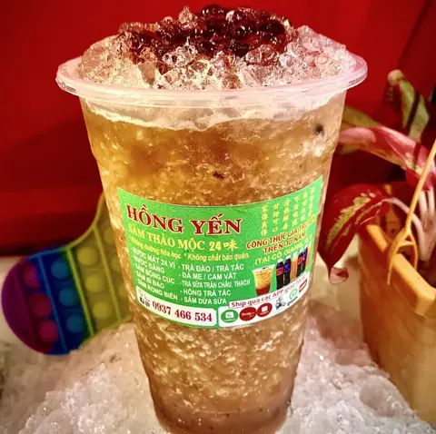 Hình ảnh Hồng trà nho đá xay - size 750ml