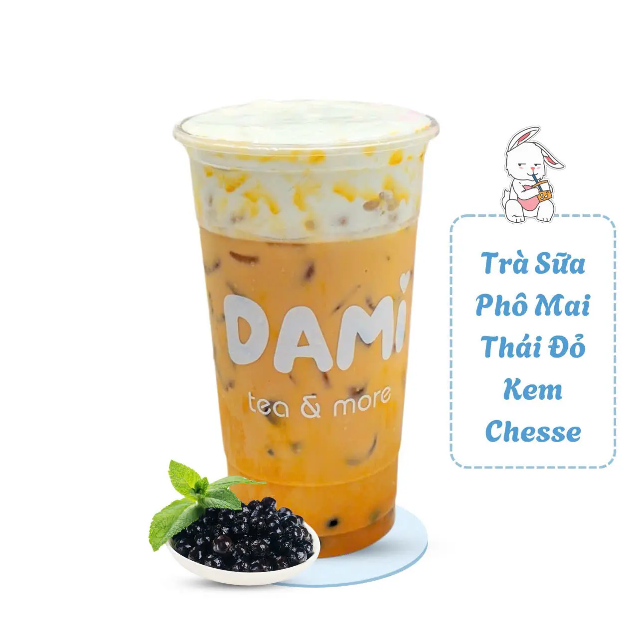 Hình ảnh Trà Sữa Sốt Phomai Thái Đỏ Kem Chesse
