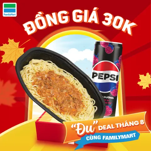Hình ảnh Combo Mì Ý Xốt Bò Bằm Fmj 250G (Menu 247) + Pepsi Phúc Bồn Tử Không Calo 320Ml