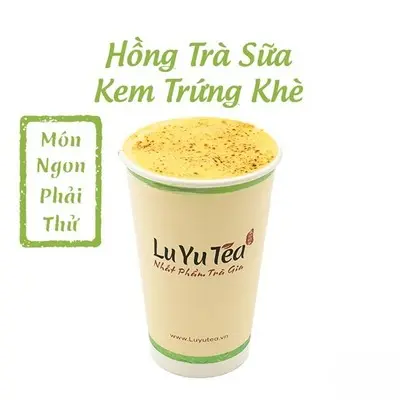 Hình ảnh Hồng trà sữa kem trứng khè