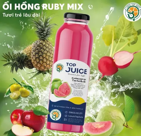 Hình ảnh Nước ép ổi hồng ruby mix